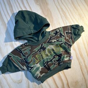 Milton Funwear Unisex Toddler Area 51 Camo Fleece Pullover Hoodie Jacket Sz 12M